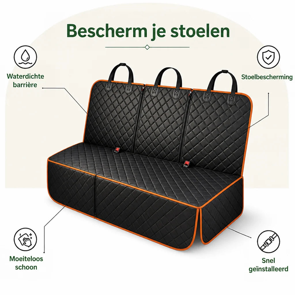 Dog Car Seat Cover Waterproof Non-Slip Hammock Design