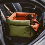 Dog Car Seat Elevated Padded With Integrated Safety Belt