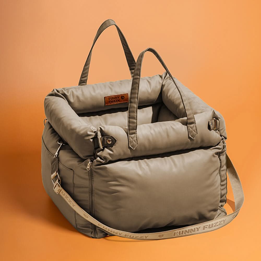 Dog Car Seat Elevated Padded With Integrated Safety Belt