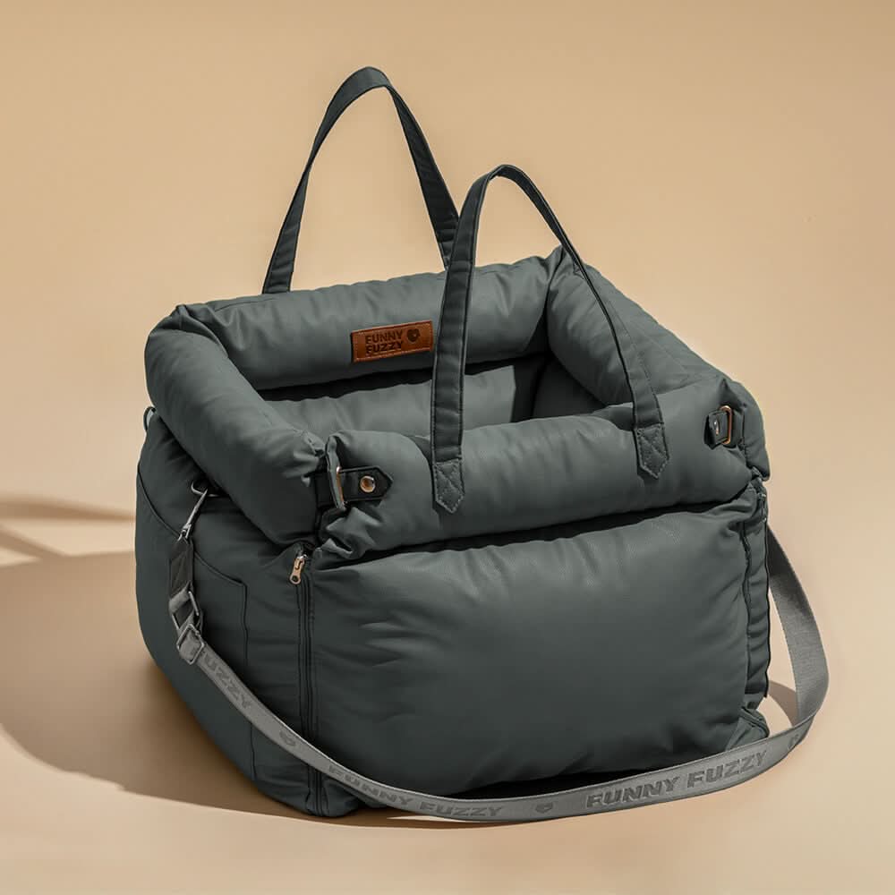 Dog Car Seat Elevated Padded With Integrated Safety Belt