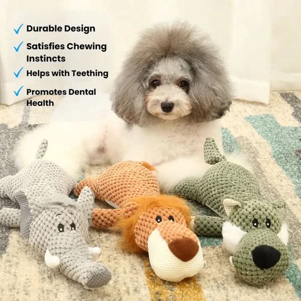 Dog Chew Toy Indestructible Textured Denim Dental Care