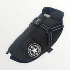Dog Coat Integrated Harness Water-Resistant Reflective Details