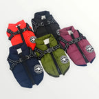 Dog Coat Integrated Harness Water-Resistant Reflective Details