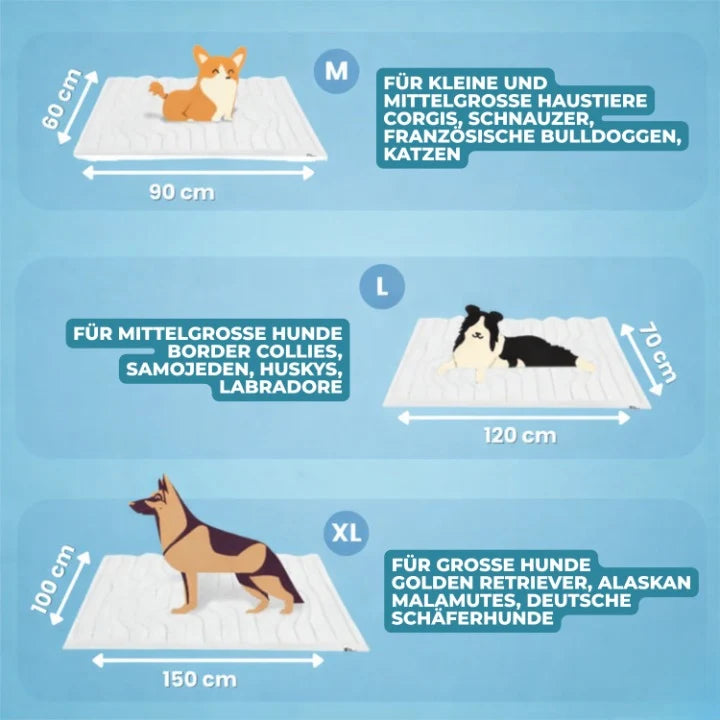 Dog Cooling Mat Self-Cooling Gel Machine Washable & Foldable
