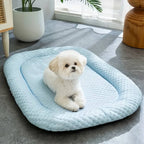 Dog Cooling Mat Temperature-Regulating Machine-Washable Cover & Non-Slip Base
