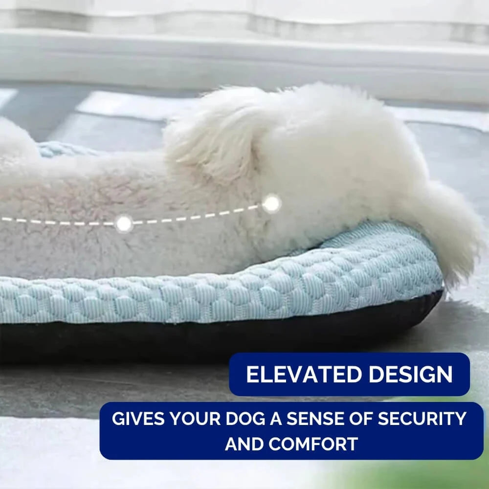 Dog Cooling Mat Temperature-Regulating Machine-Washable Cover & Non-Slip Base