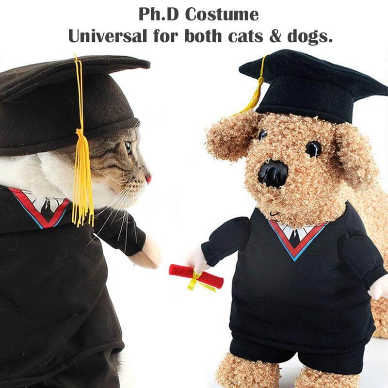 Dog Costume Professor PhD Design Soft Breathable