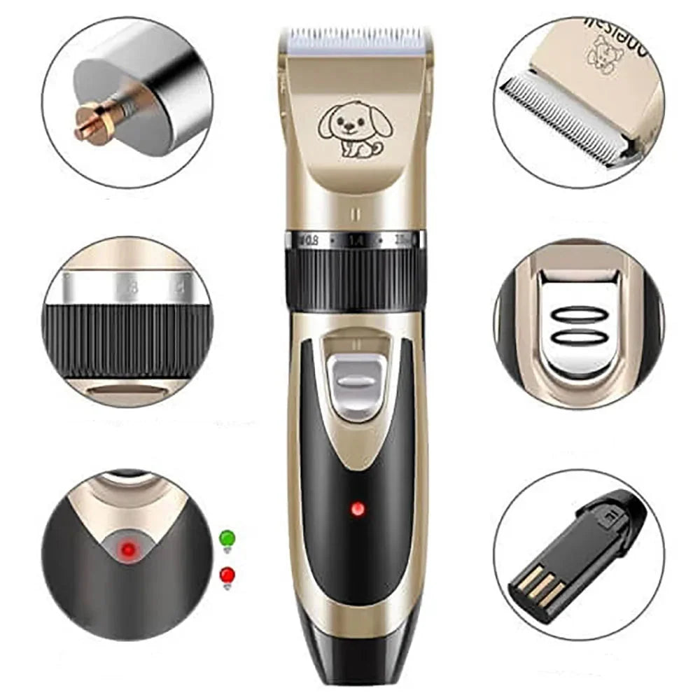 Dog Grooming Trimmer Cordless Quiet Stainless Steel Blade