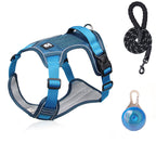 Dog Harness & Leash Set Anti-Pull Front-Clip Integrated LED