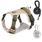 Dog Harness & Leash Set Anti-Pull Front-Clip Integrated LED