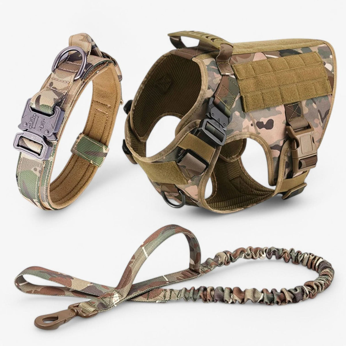 Dog Harness Tactical Vest Control Handle Adjustable Straps