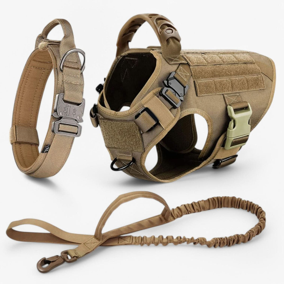 Dog Harness Tactical Vest Control Handle Adjustable Straps