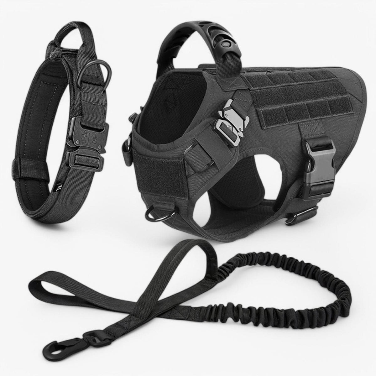 Dog Harness Tactical Vest Control Handle Adjustable Straps