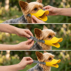Dog Muzzle Soft Silicone Duckbill Design Adjustable Strap