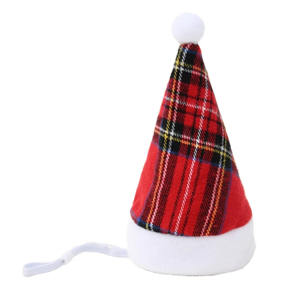 Dog Santa Hat Soft Plush Adjustable Fit