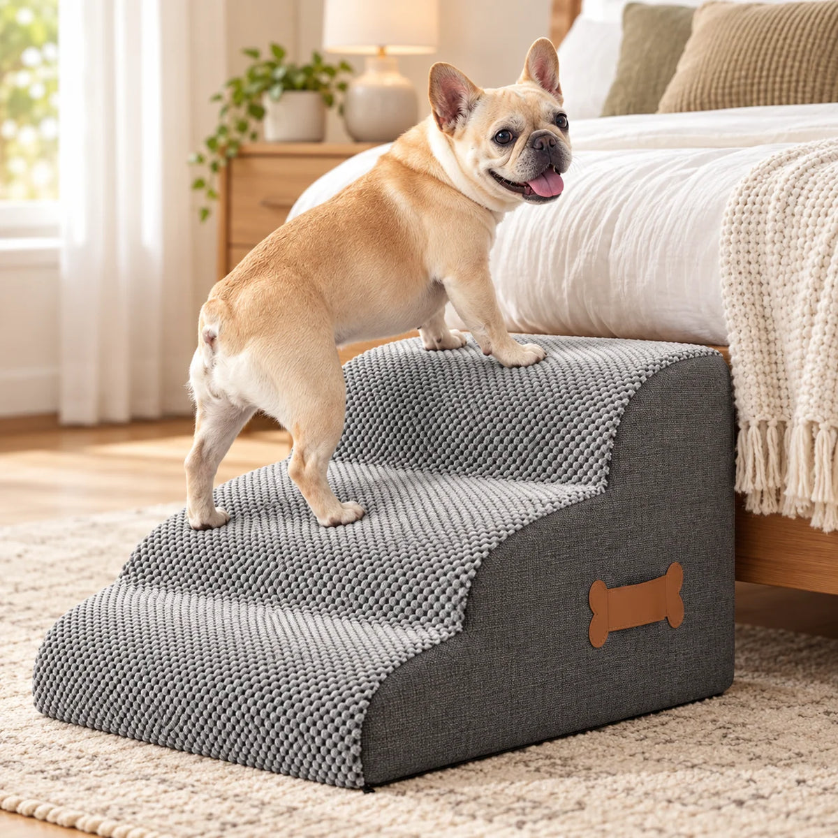 Dog Stairs Soft Foam Non-Slip Washable Cover