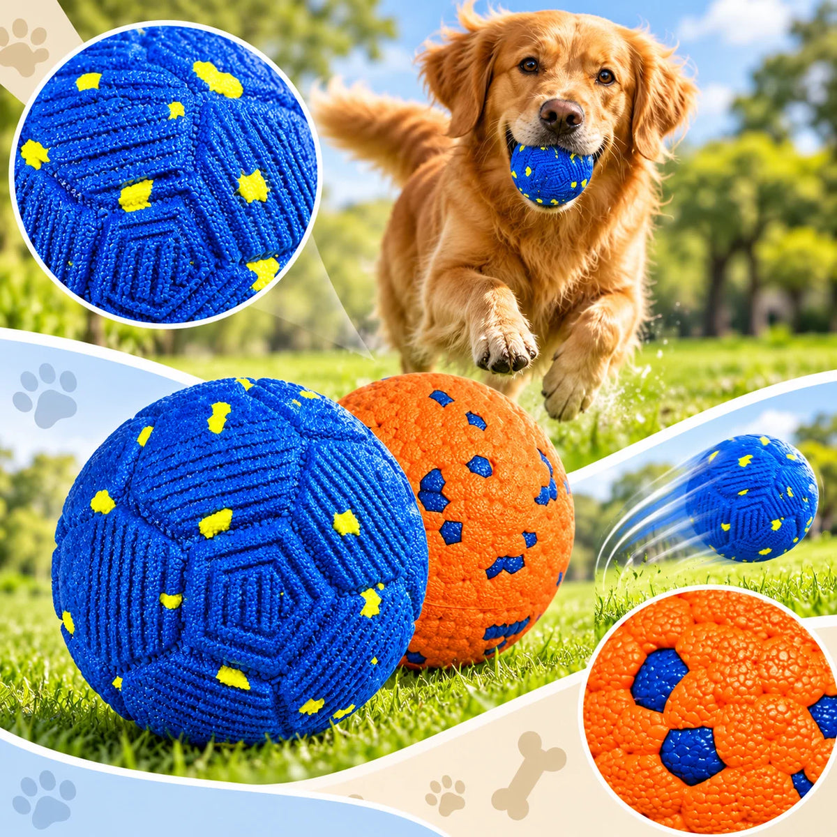Dog Toy Ball USB Rechargeable Three Play Modes