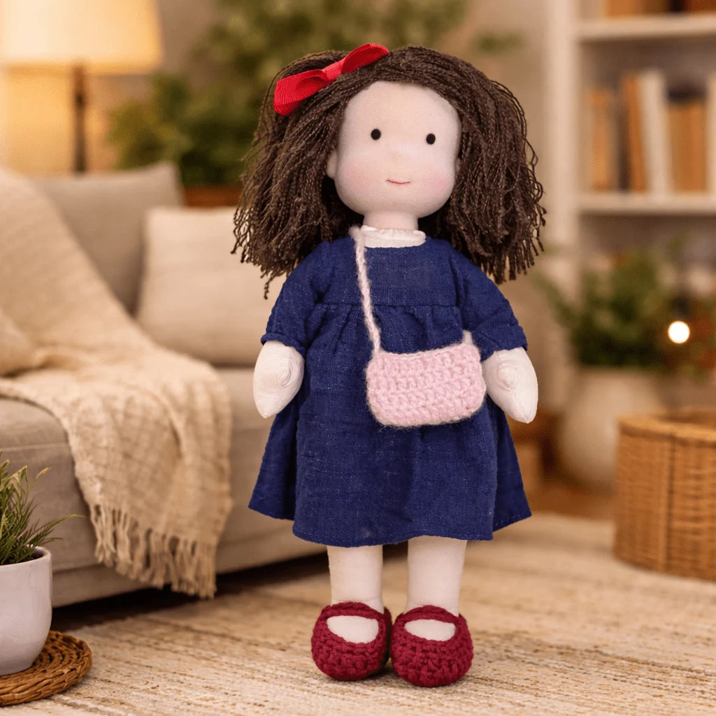 Doll Handcrafted Cotton & Plush 11-Inch