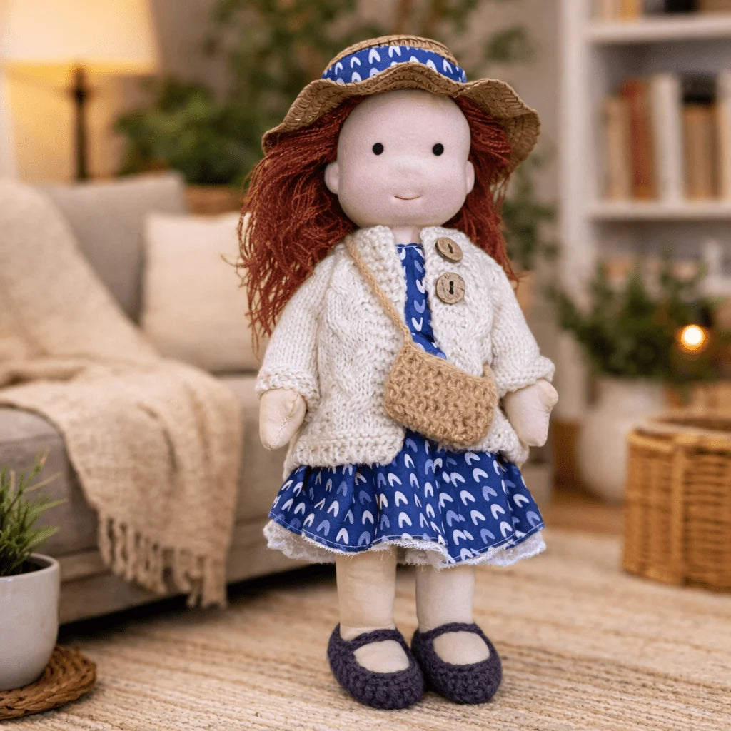 Doll Handcrafted Cotton & Plush 11-Inch