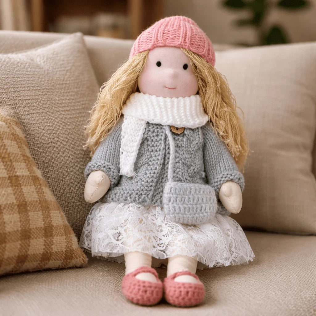 Doll Handcrafted Cotton & Plush 11-Inch