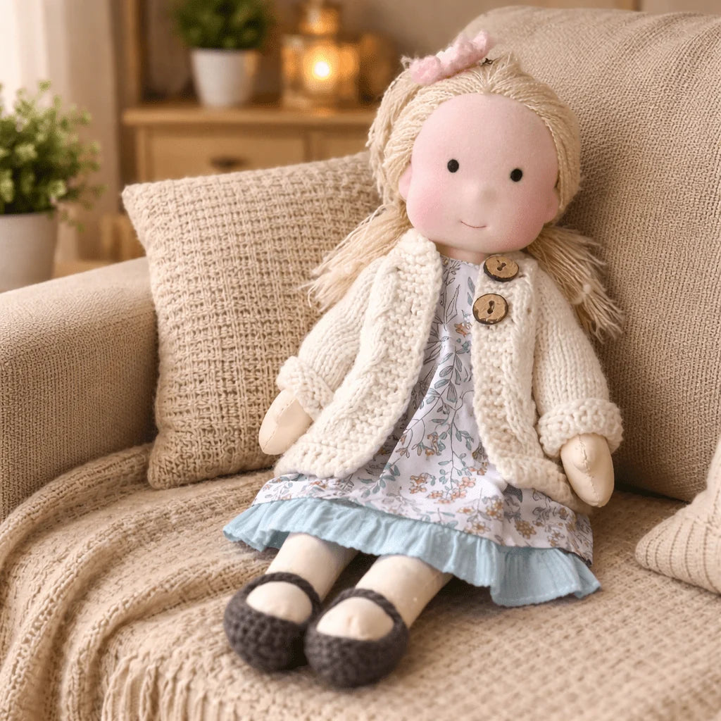 Doll Handcrafted Cotton & Plush 11-Inch
