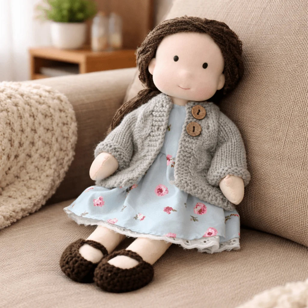 Doll Handcrafted Cotton & Plush 11-Inch