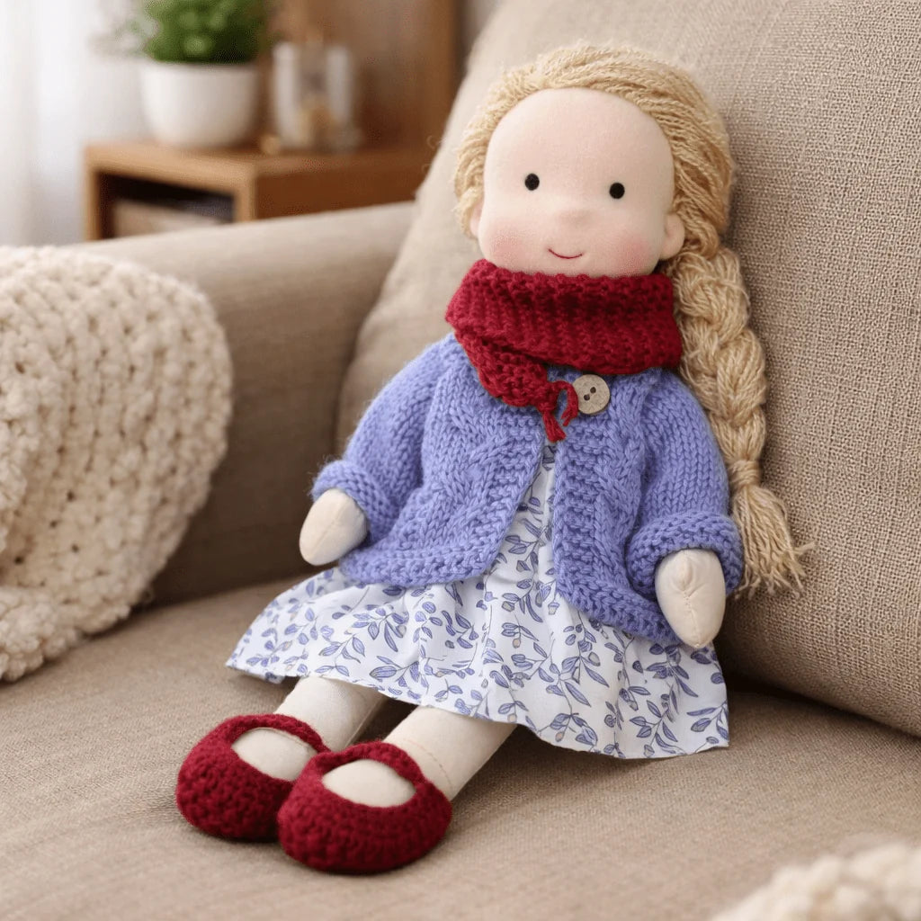 Doll Handcrafted Cotton & Plush 11-Inch