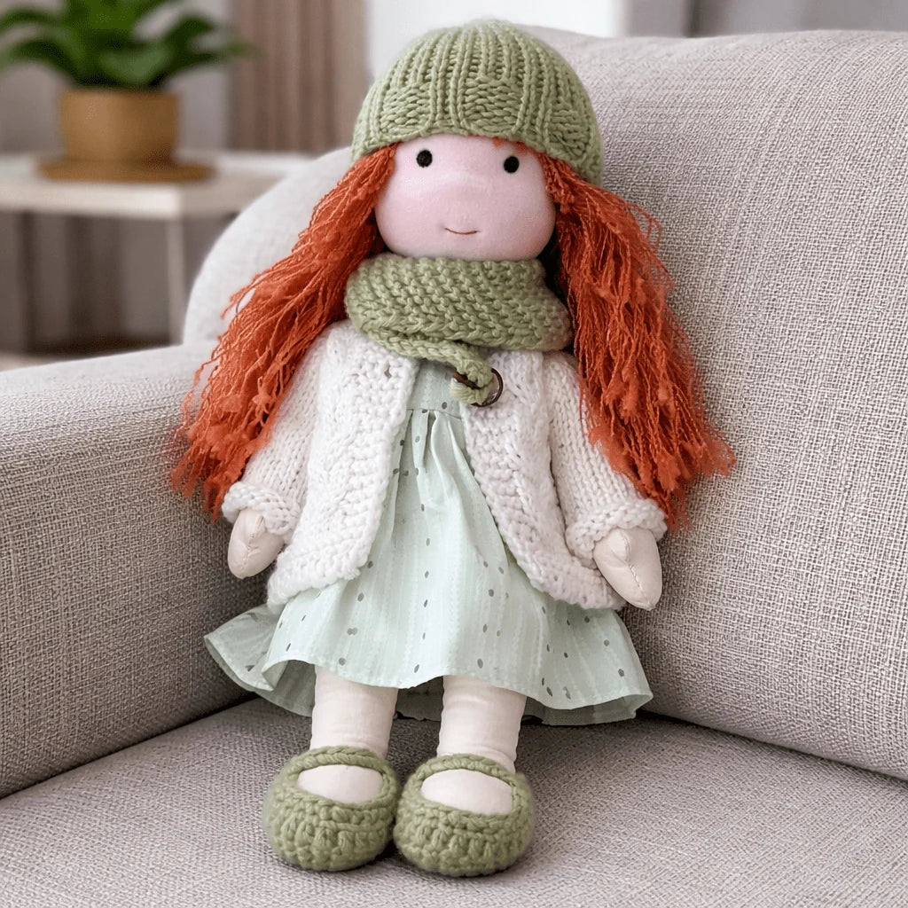 Doll Handcrafted Cotton & Plush 11-Inch