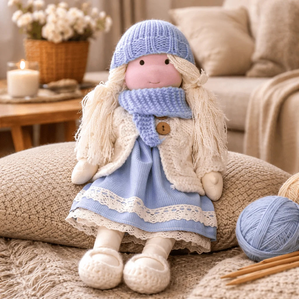 Doll Handcrafted Cotton & Plush 11-Inch