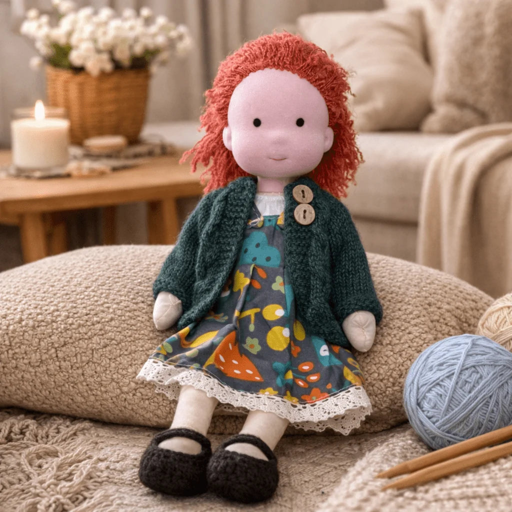 Doll Handcrafted Cotton & Plush 11-Inch