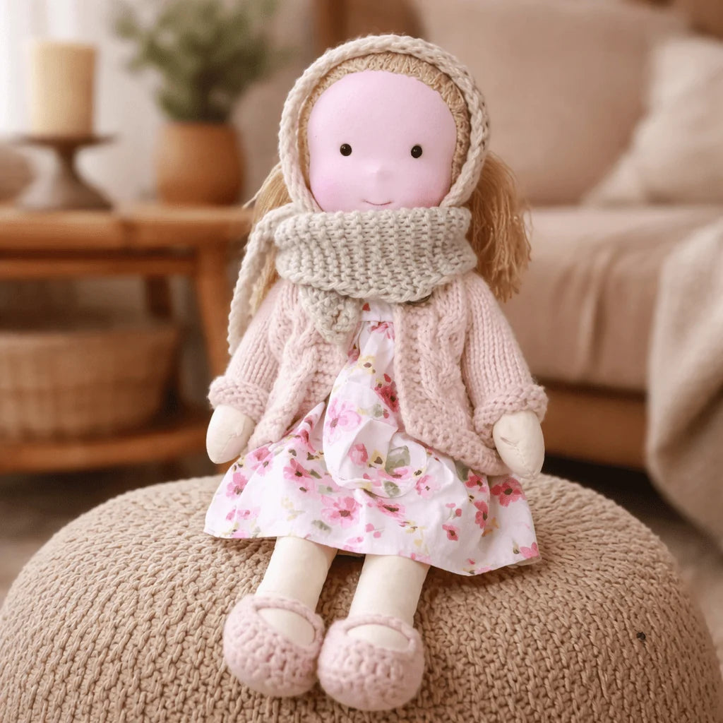 Doll Handcrafted Cotton & Plush 11-Inch