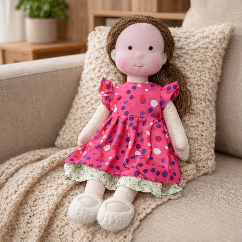 Doll Handcrafted Cotton & Plush 11-Inch