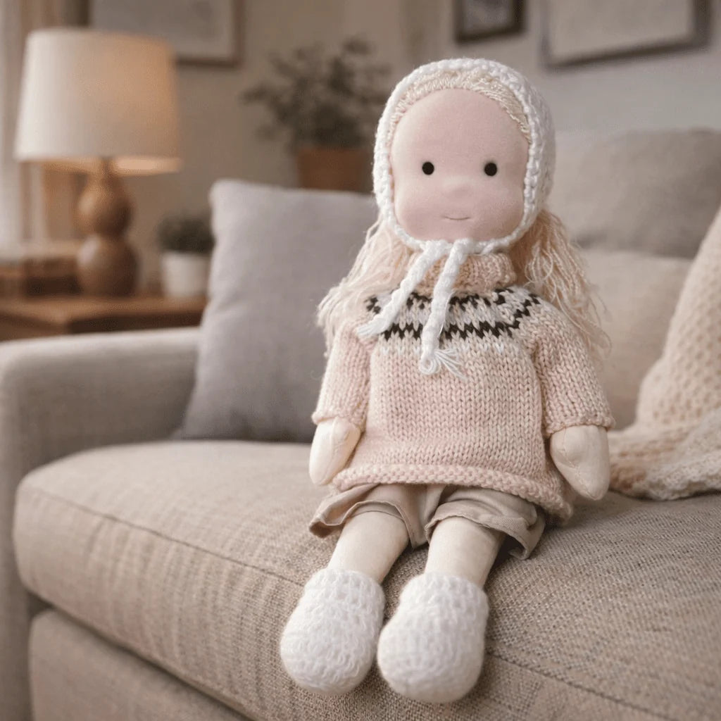 Doll Handcrafted Cotton & Plush 11-Inch