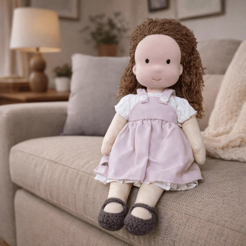 Doll Handcrafted Cotton & Plush 11-Inch