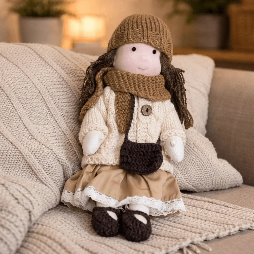 Doll Handcrafted Cotton & Plush 11-Inch