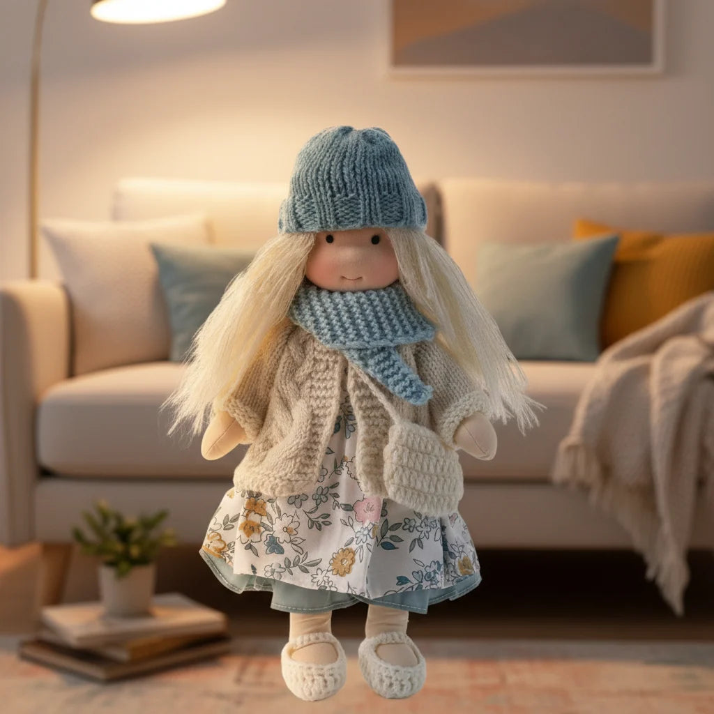 Doll Handcrafted Cotton & Plush 11-Inch