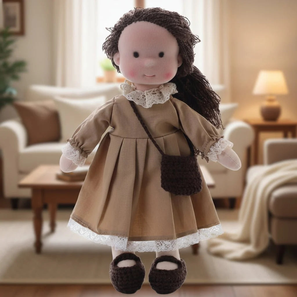 Doll Handcrafted Cotton & Plush 11-Inch