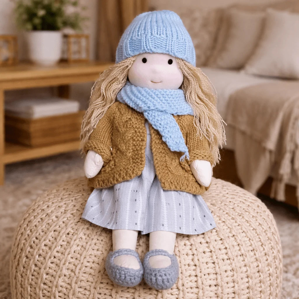 Doll Handcrafted Cotton & Plush 11-Inch