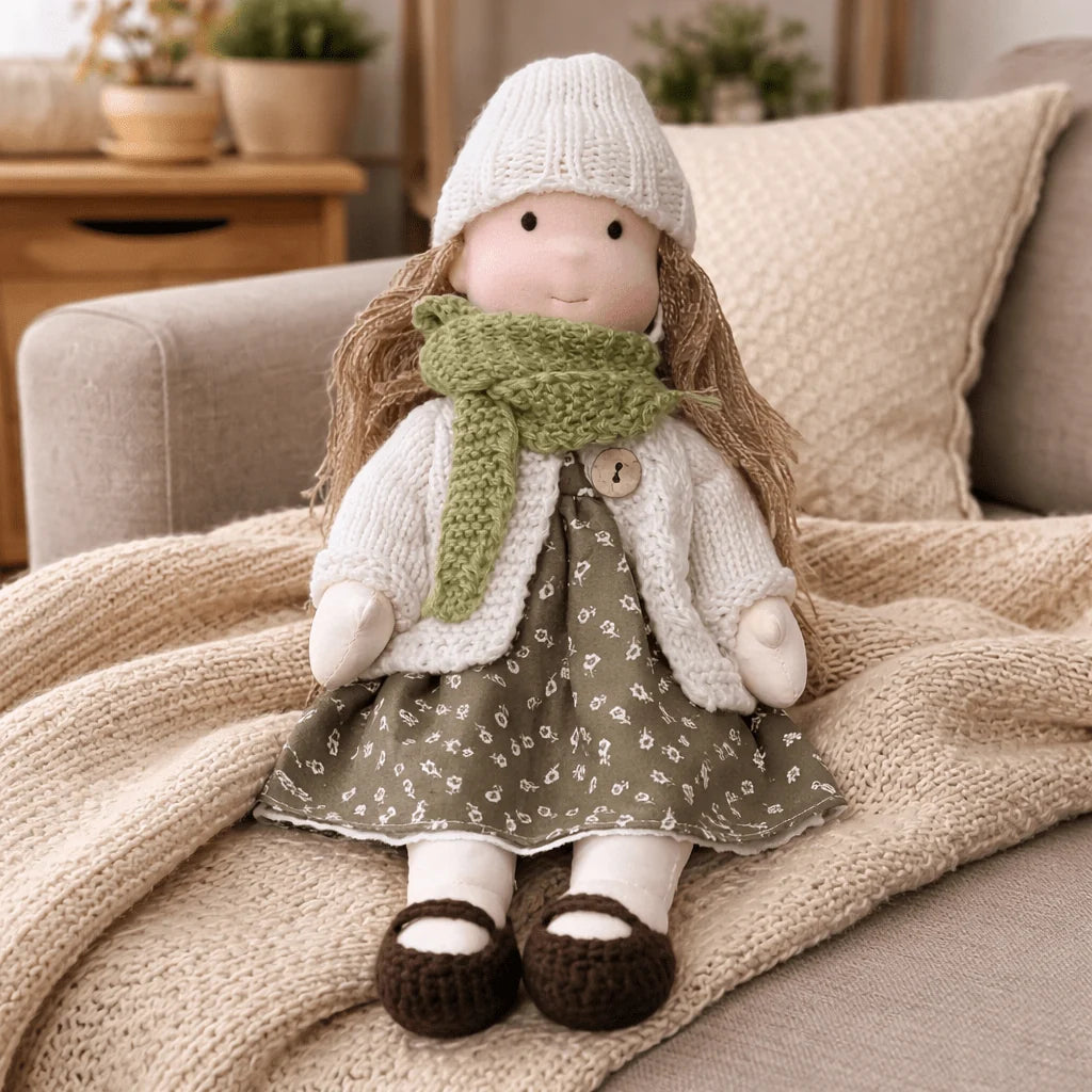 Doll Handcrafted Cotton & Plush 11-Inch