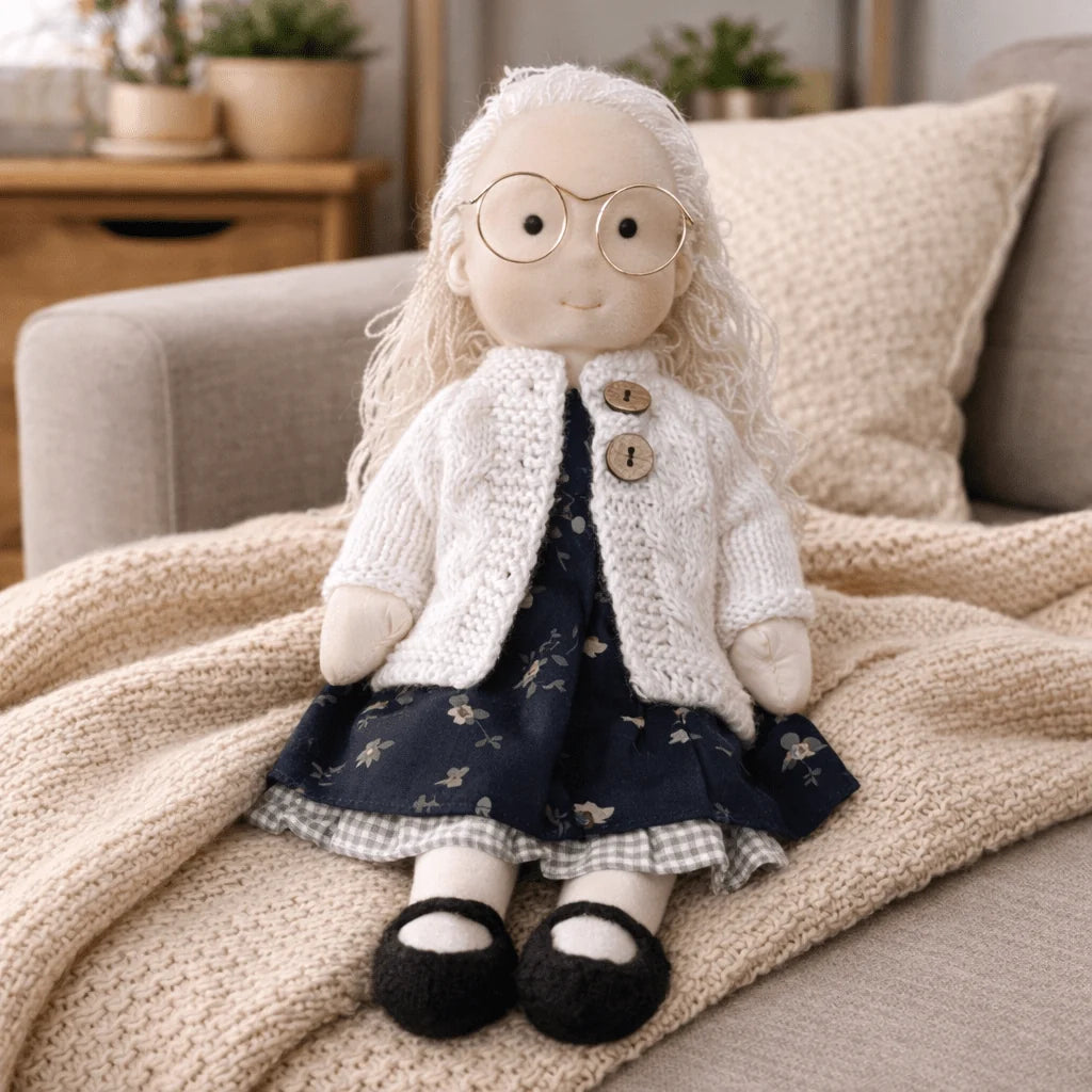 Doll Handcrafted Cotton & Plush 11-Inch