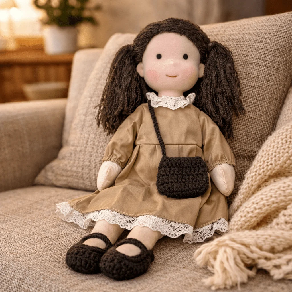 Doll Handcrafted Cotton & Plush 11-Inch