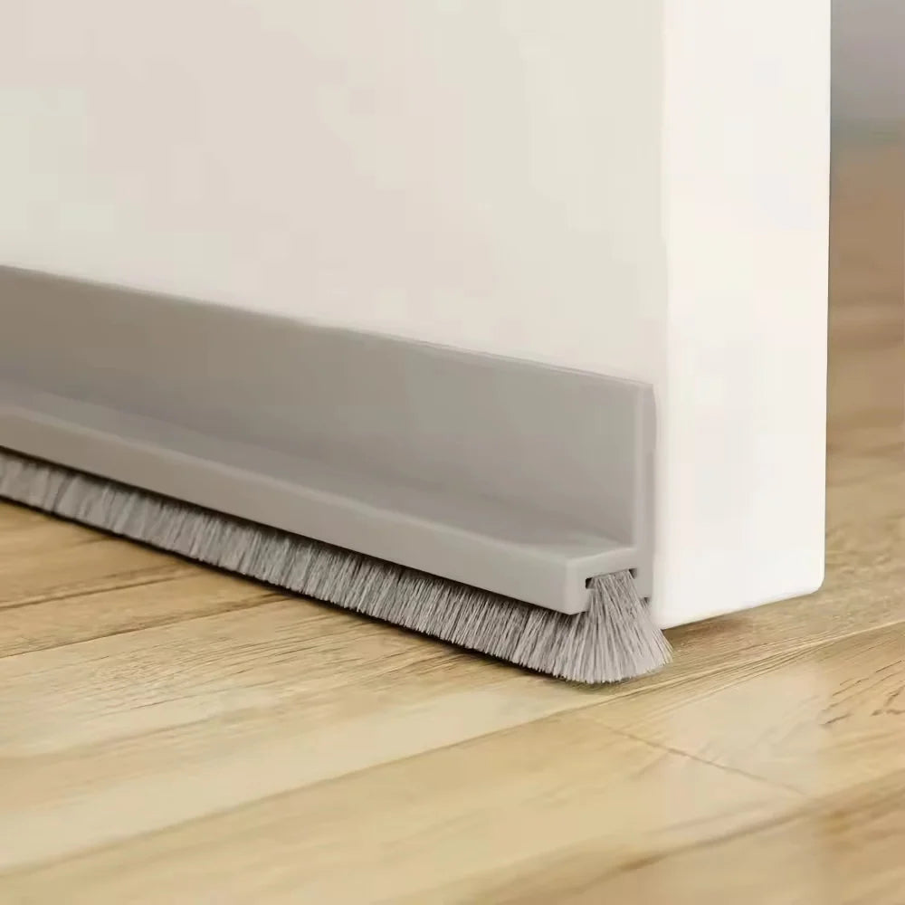 Door Bottom Seal Integrated Brush Draft & Dust Protection