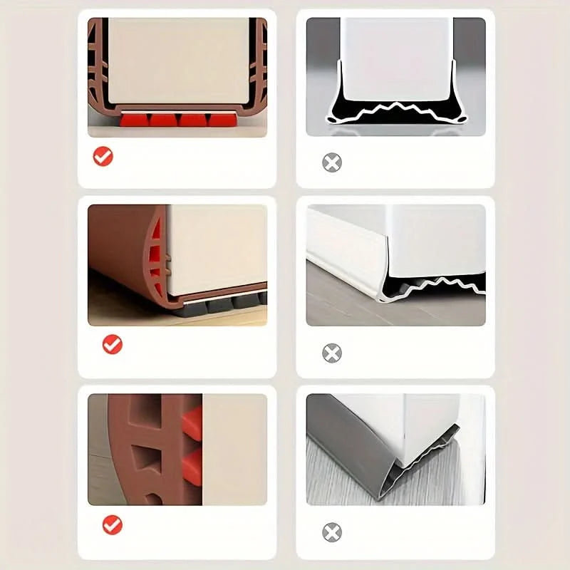 Door Draft Stopper Adjustable Foam-Filled Energy-Efficient