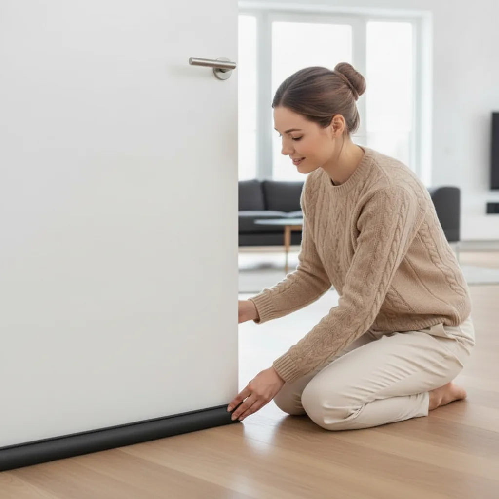 Door Draft Stopper Double-Layer Tool-Free Moisture-Resistant