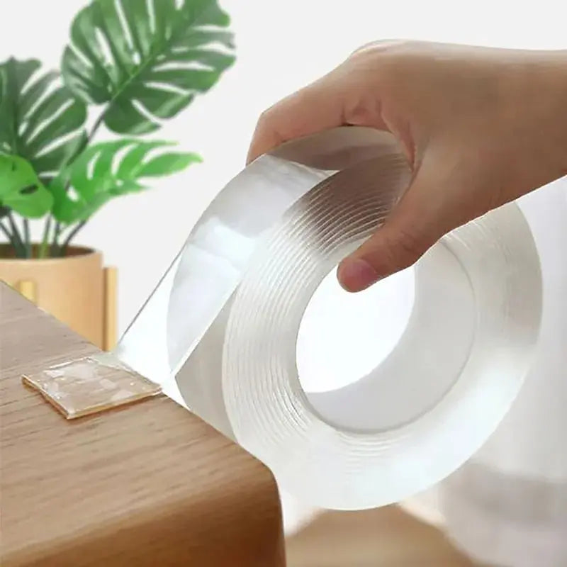 Double-Sided Tape Reusable Crystal-Clear & Residue-Free