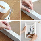 Double-Sided Tape Reusable Crystal-Clear & Residue-Free