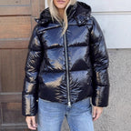 Down Jacket Lightweight Adjustable Hood With Pockets