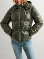 Down Jacket Lightweight Adjustable Hood With Pockets