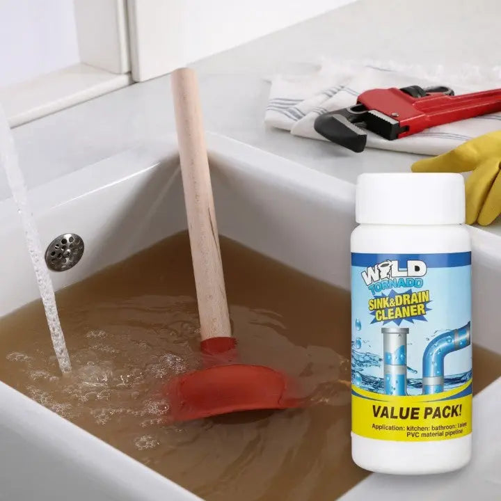 Drain Cleaner Powder Foaming Grease-Dissolving Set of 2