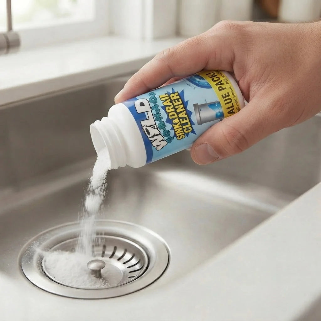 Drain Cleaner Powder Foaming Grease-Dissolving Set of 2